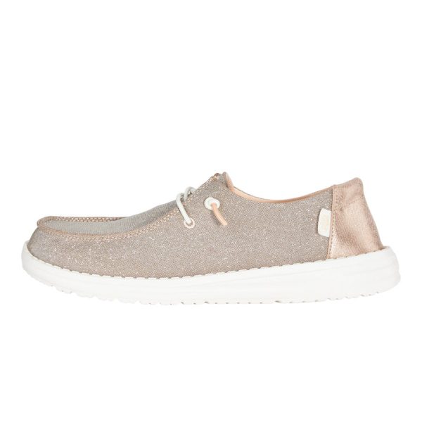 Wendy Metallic Sparkle Wide - Rose Gold