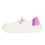 Wendy Peak Chambray Woven - White/Pink