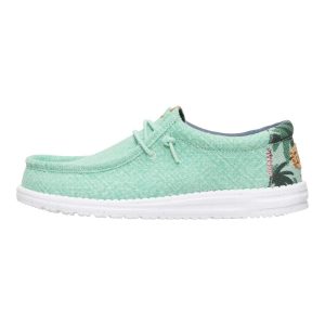 Wally Palm Jute - Dawn Blue/Celadon Green
