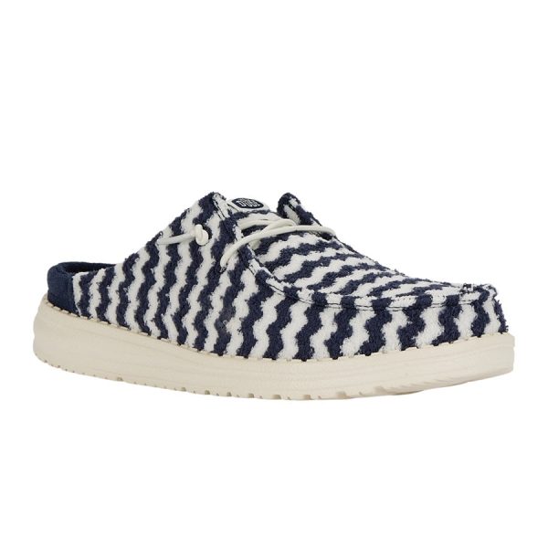 Wendy Slip Terry Stripe - Navy Blazer/Egret