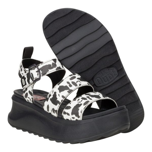 Delray Buckle Animal - Black/White