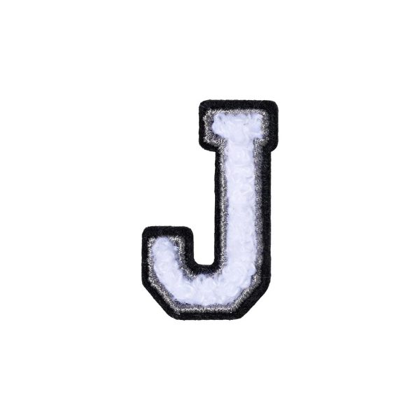 Letter J Patch - J Black/White