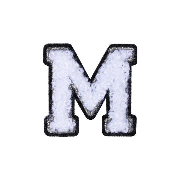 Letter M Patch - M Black/White