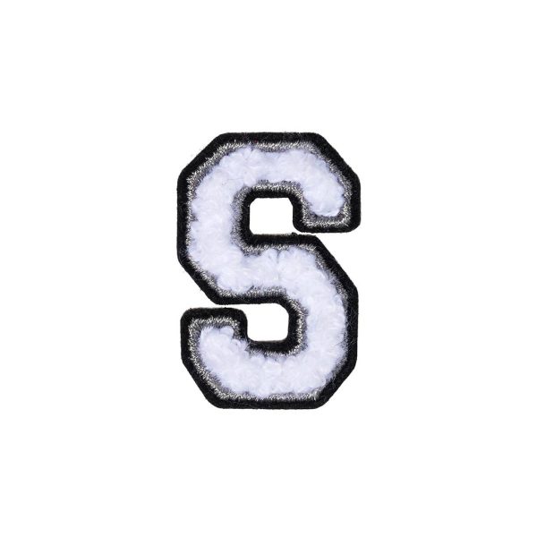 Letter S Patch - S Black/White