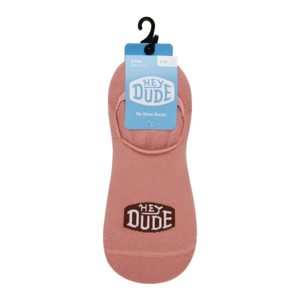 HEYDUDE No Show Sock 3 Pack - Ash