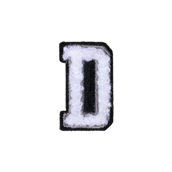Letter D Patch - D Black/White