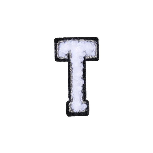 Letter T Patch - T Black/White