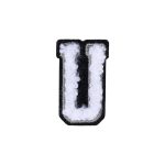Letter U Patch - U Black/White
