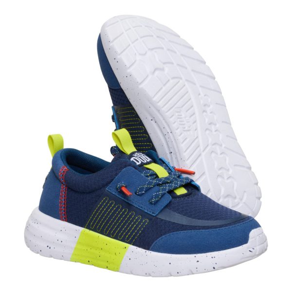 Sirocco Play Youth Sport Stripe - Navy/Lime