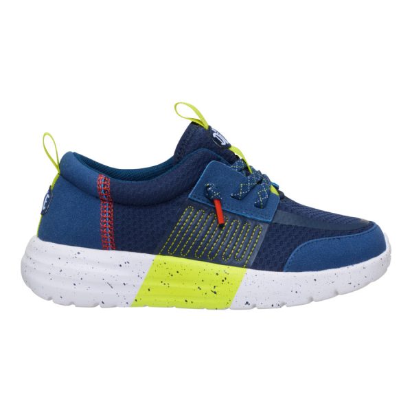 Sirocco Play Youth Sport Stripe - Navy/Lime