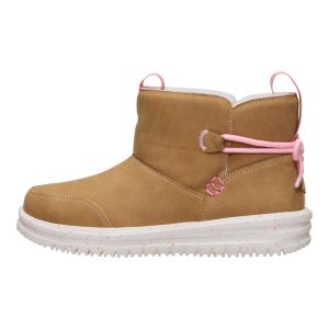 Camden Bow Boot Youth Cozy - Chestnut