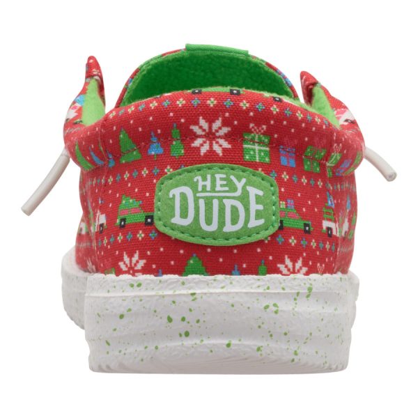 Wally Youth Holiday Sweater - Red/Green
