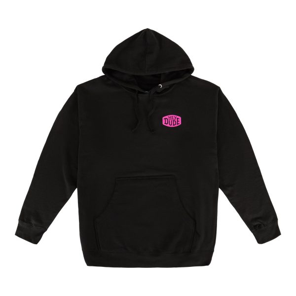 Go To Buckle Hoodie - Black/Pink