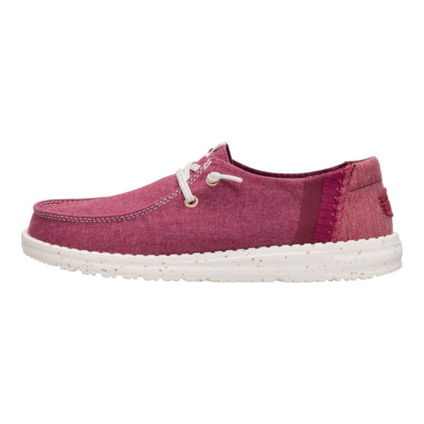 Wendy Break Brushed Linen - Burgundy