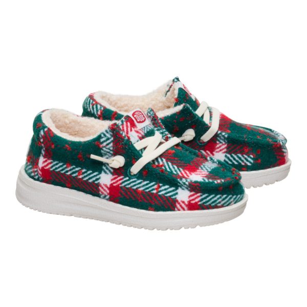 Wally Toddler Confetti Plaid Cozy - Red/Green/Multi