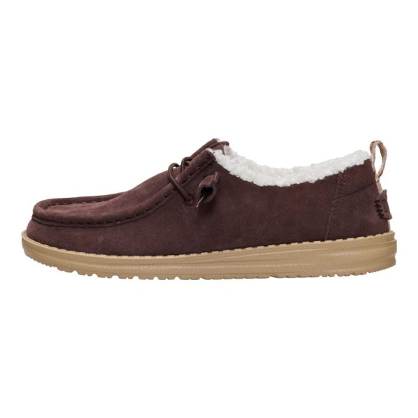 Wendy Suede Shearling - Dark Brown